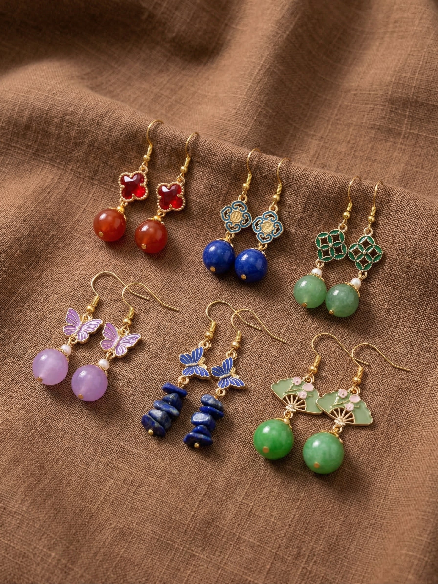 Pendientes de Piedras Naturales