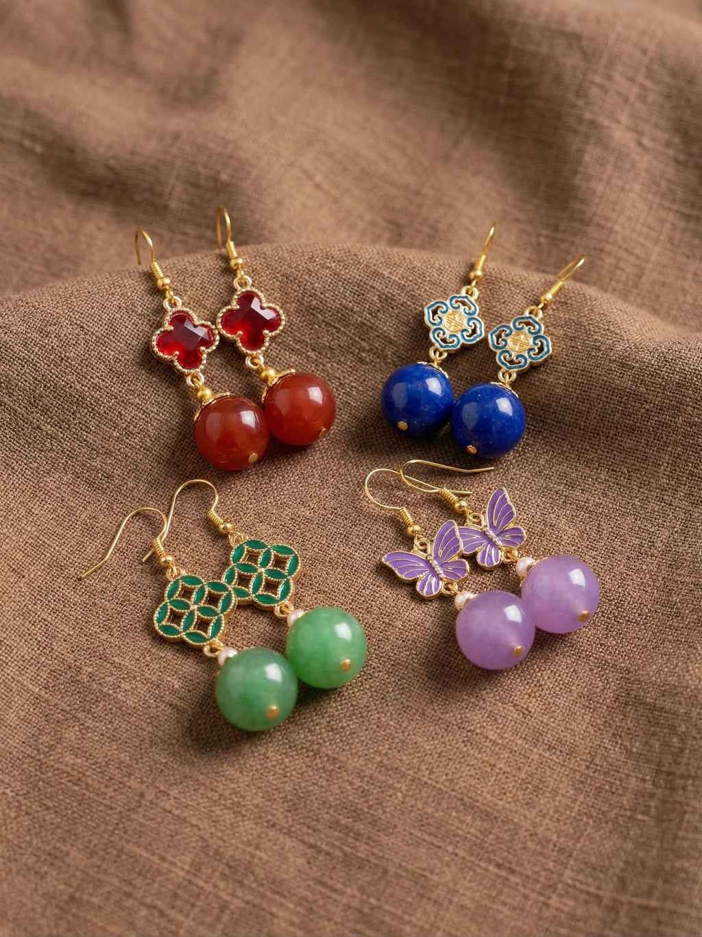 Pendientes de Piedras Naturales
