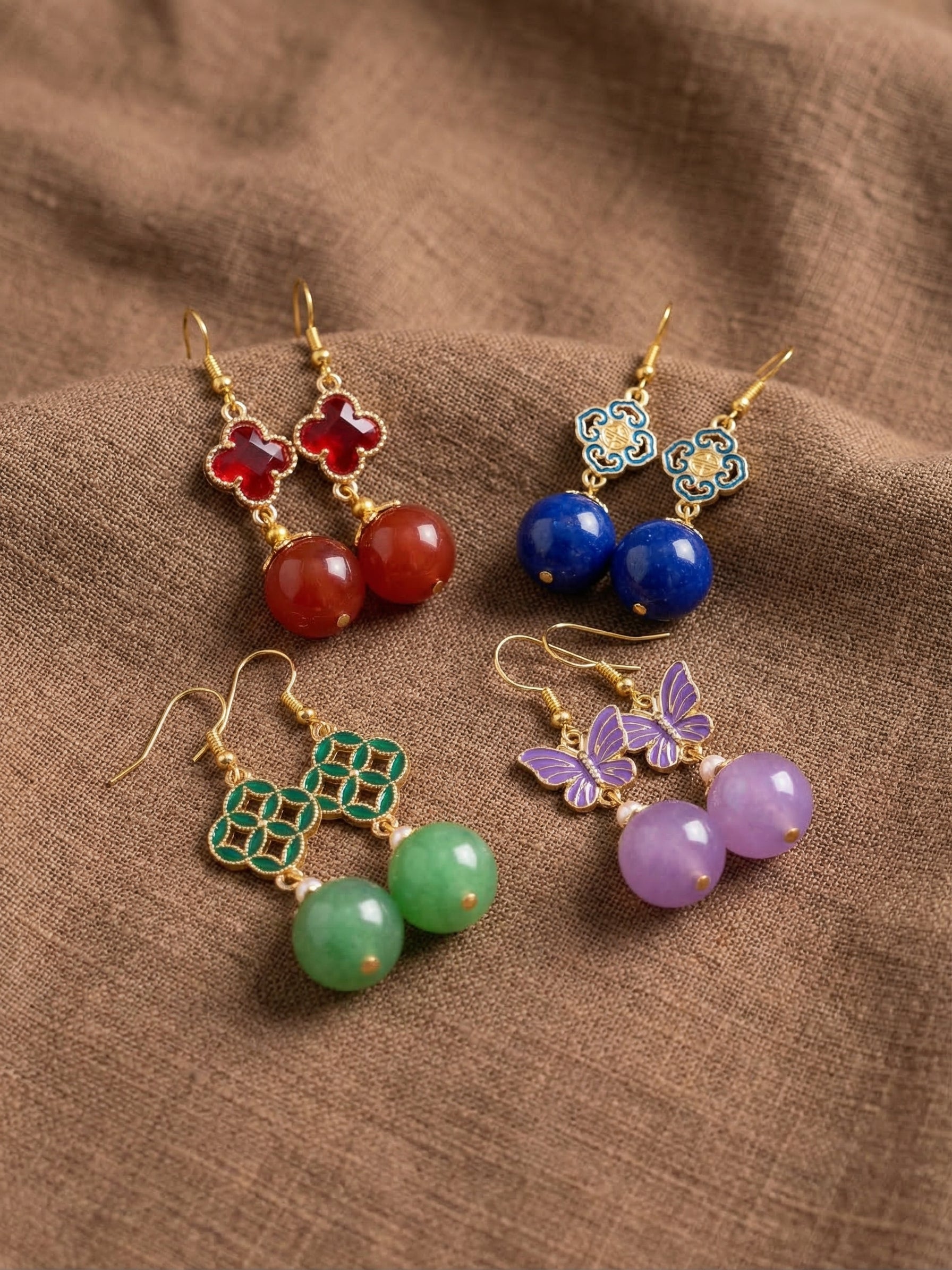 Pendientes de Piedras Naturales