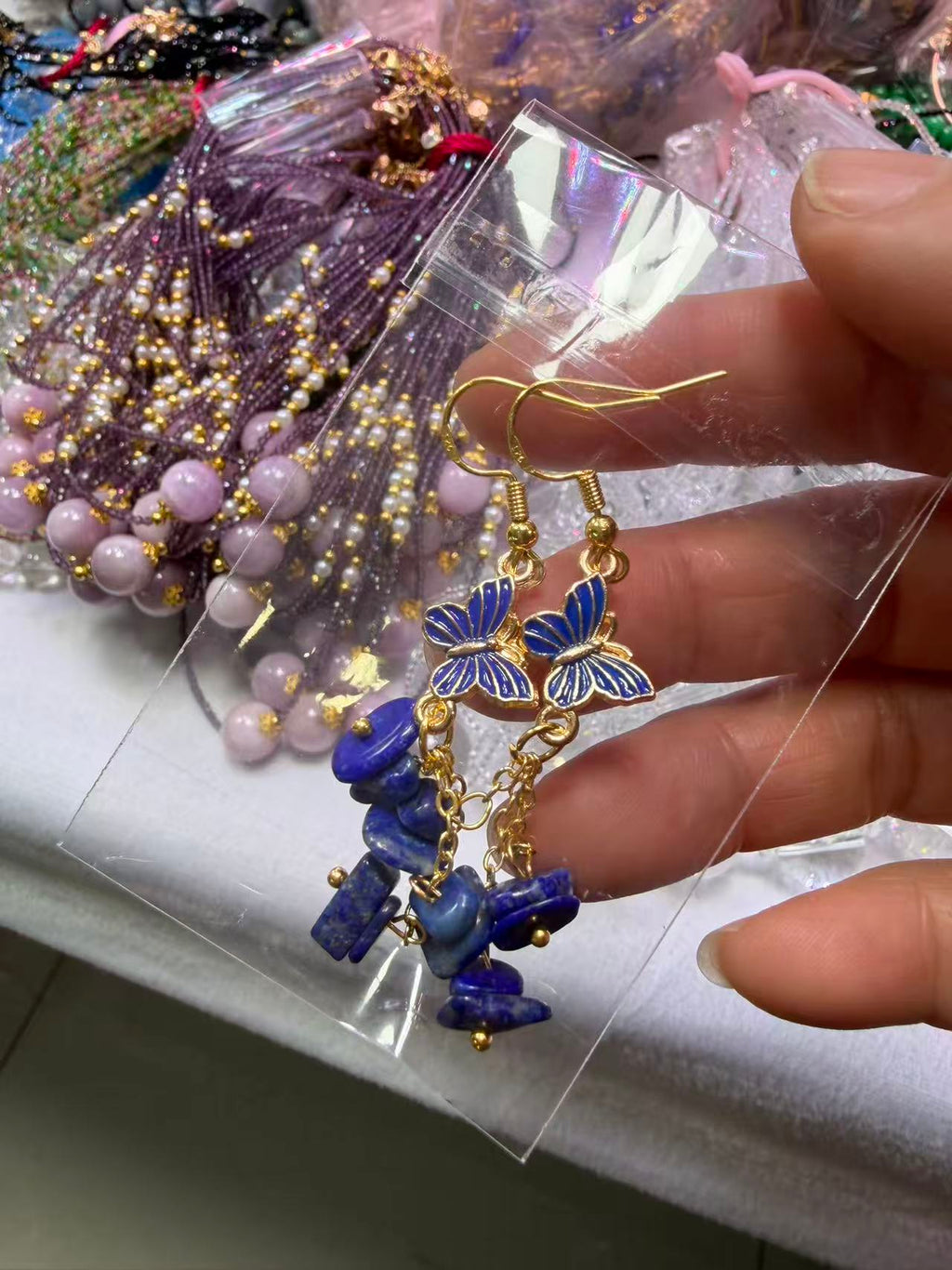 Pendientes de Piedras Naturales