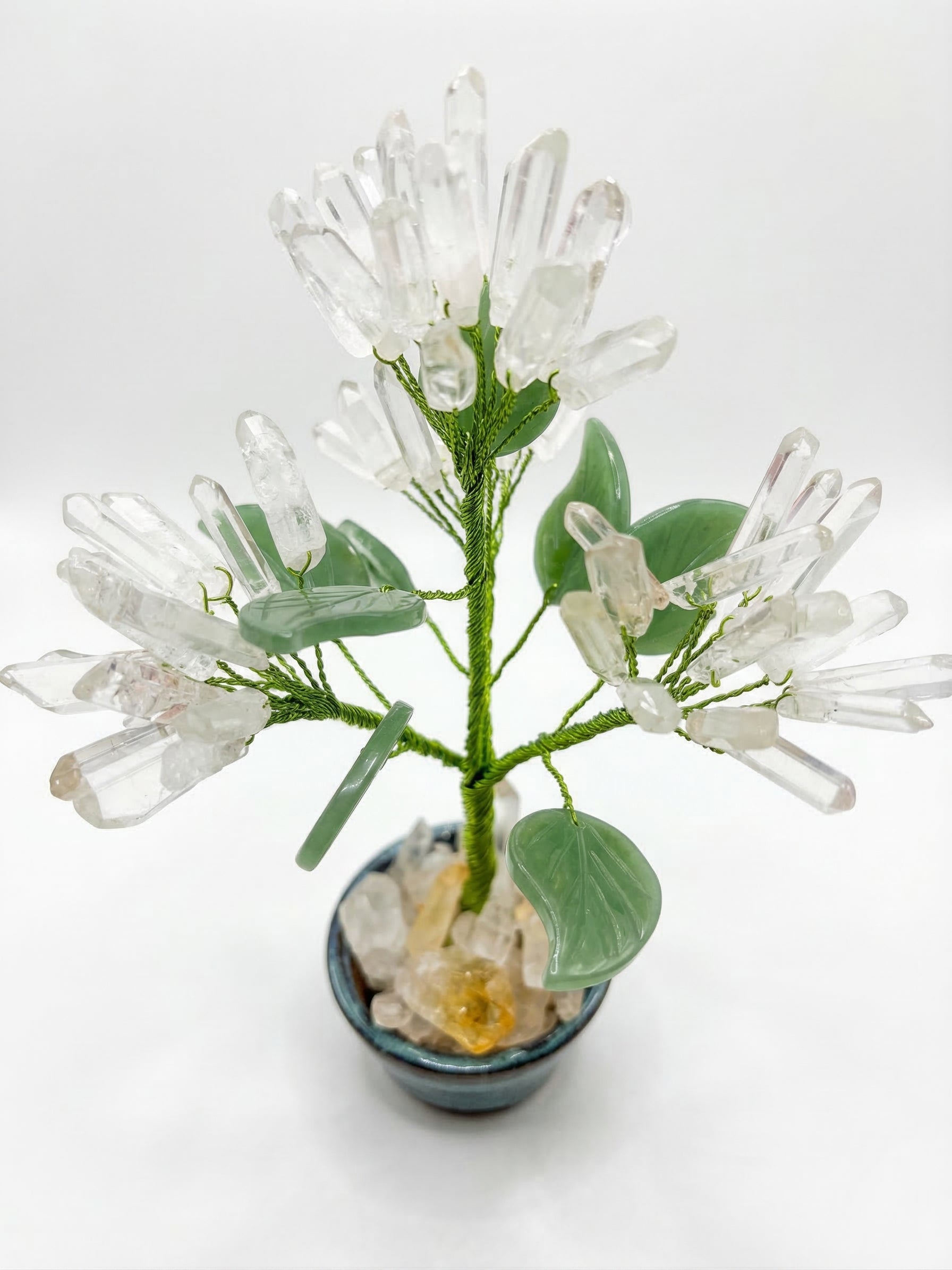 Árbol de Piedras Natural Hecho a Mano – Decoración Feng Shui para Energía Positiva y Prosperidad